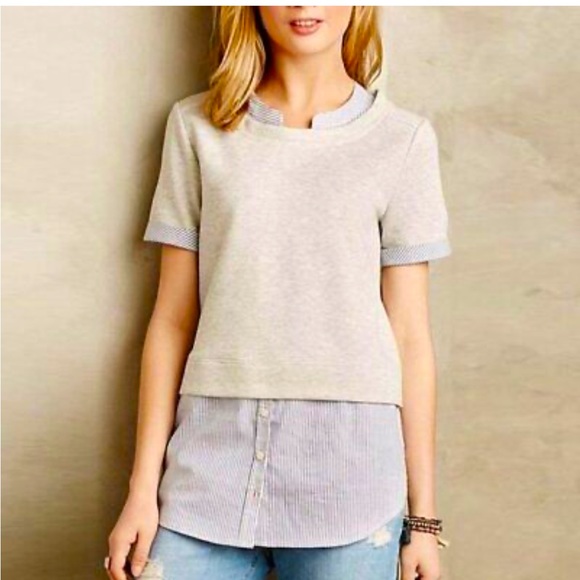 Anthropologie Postmark double layer top - Picture 1 of 8